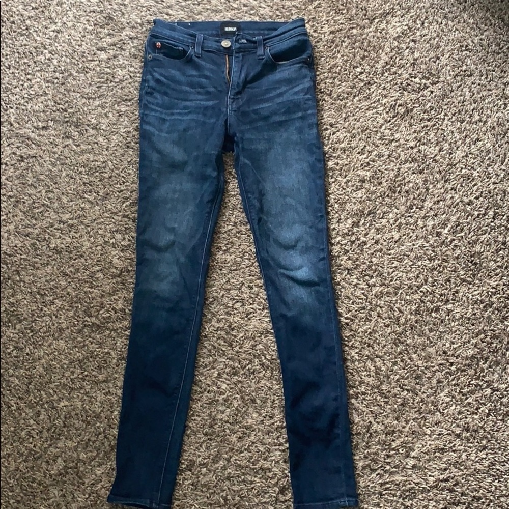 Hudson 25 high rise Blair super skinny dark jeans